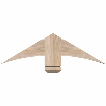 Ekena Millwork Bellingham Smooth Timber Gable Bracket, Douglas Fir, 36"W x 10"H x 3 1/2"D x 5 1/2"F, 7/12 Pitch GBW036X10X0406BEL00SDF
